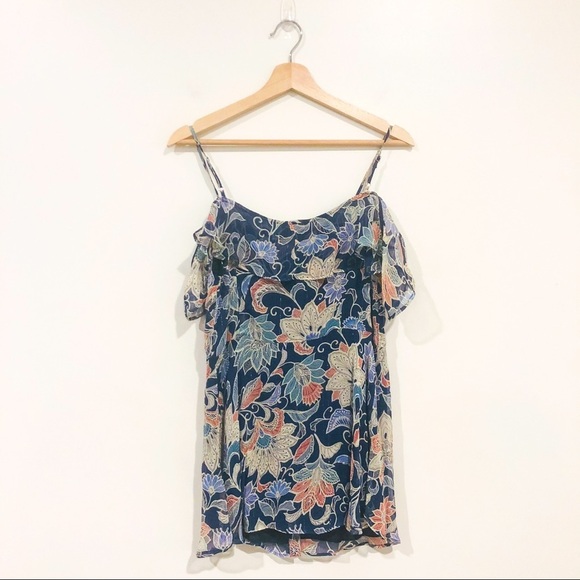 Maeve Mariposa Open-Shoulder Ruffled Floral Top Size 8 NWT - Picture 4 of 16